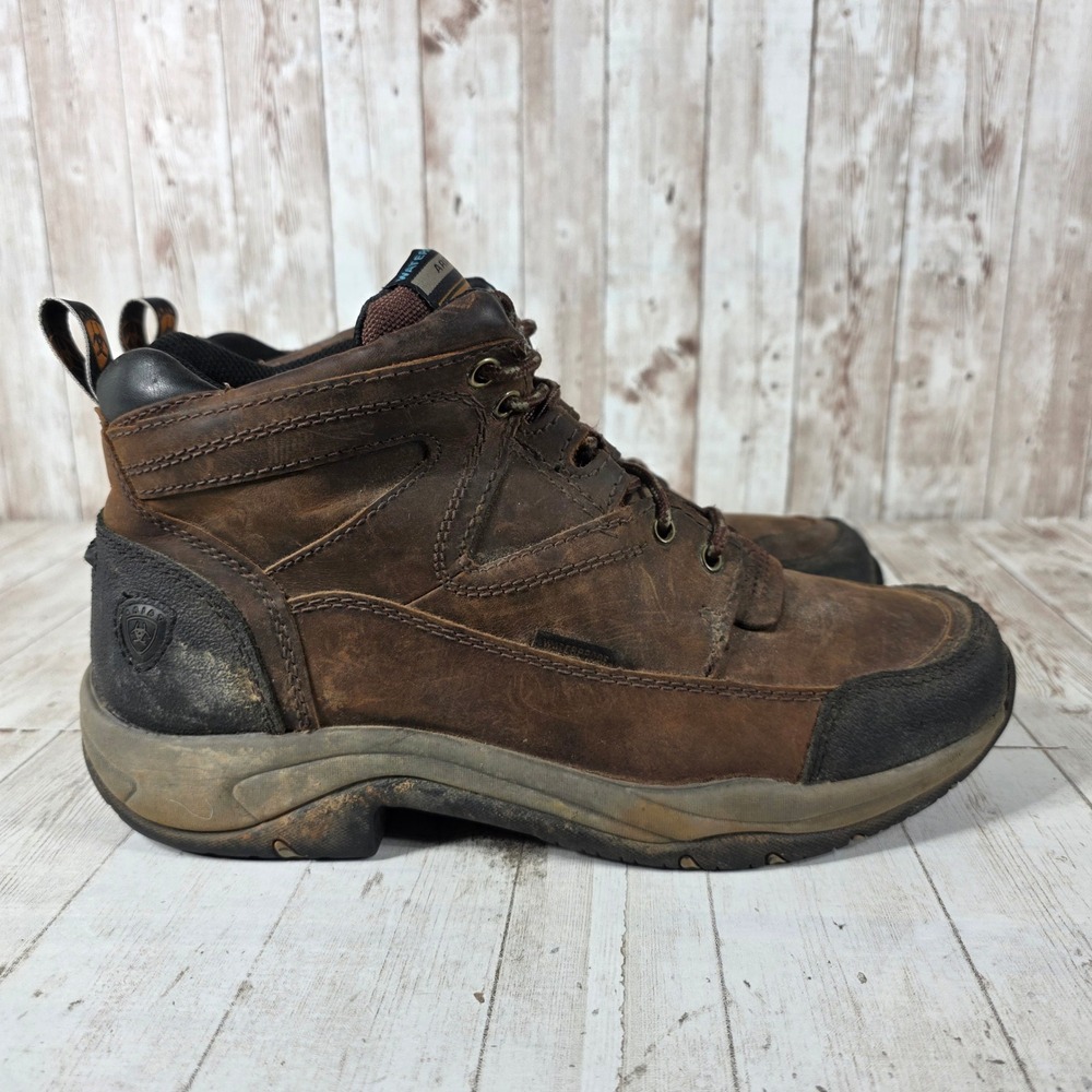 Ariat Terrain H2O Waterproof Hiking Boots Brown Leather Womens 10B 10004134